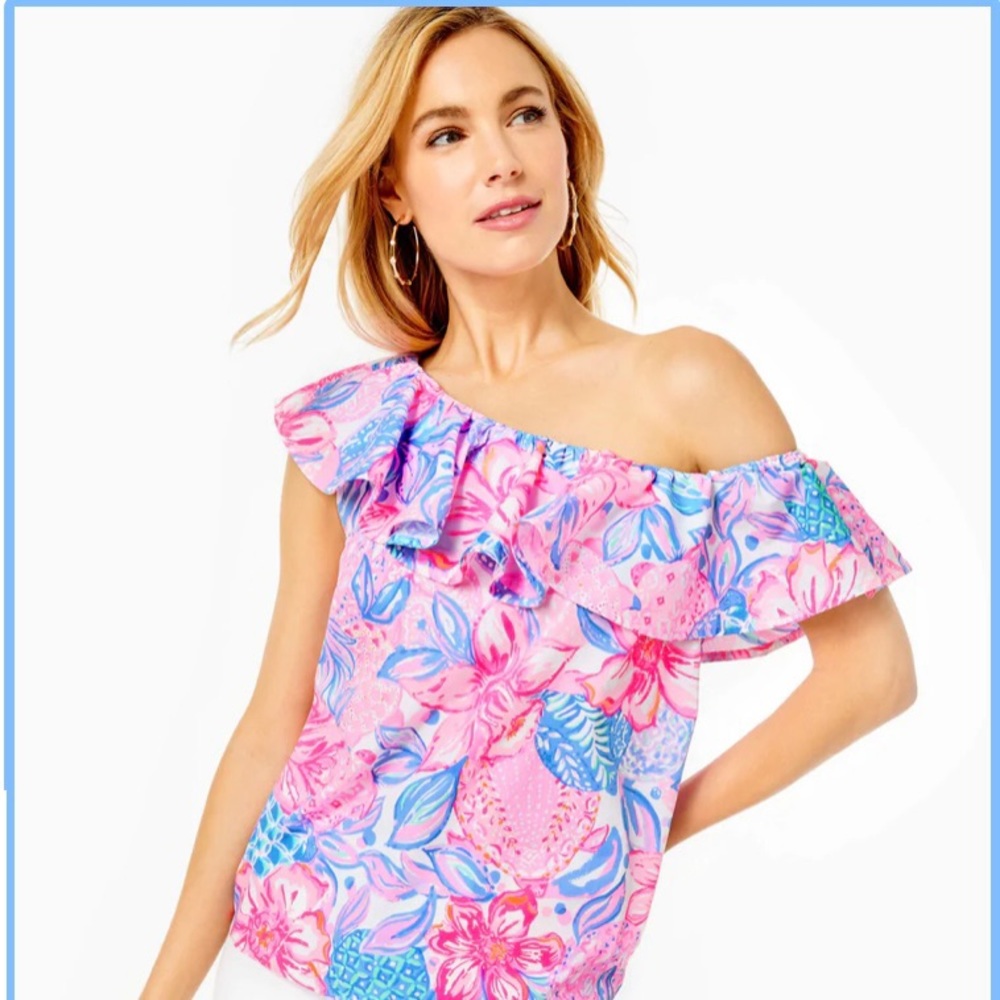 Lilly Pulitzer off the shoulder top